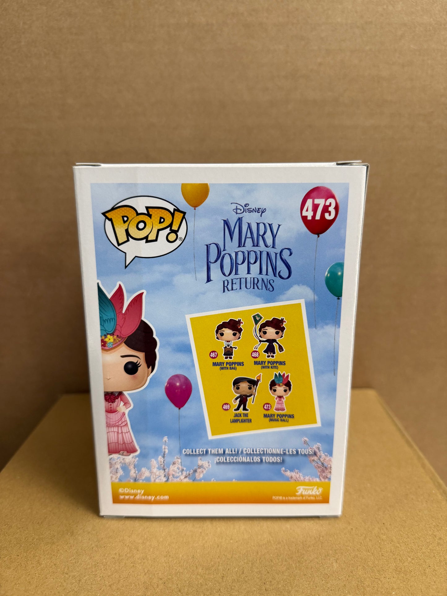 Funko Pop! Disney Mary Poppins Signed Emily Blunt COA #473 WS BOX CREASE