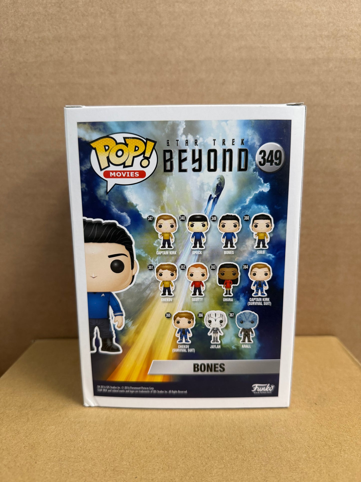Funko Pop! Movies Star Trek Beyond Bones Signed Karl Urban COA #349 WS