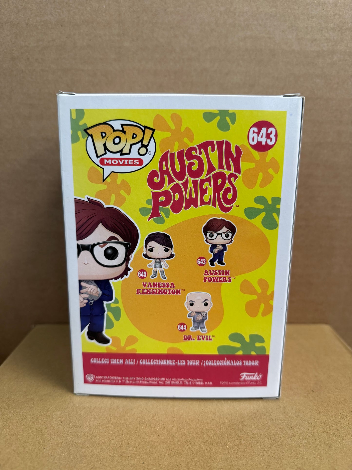 Funko Pop! Movies Austin Powers #643 Signed Mike Myers COA WS