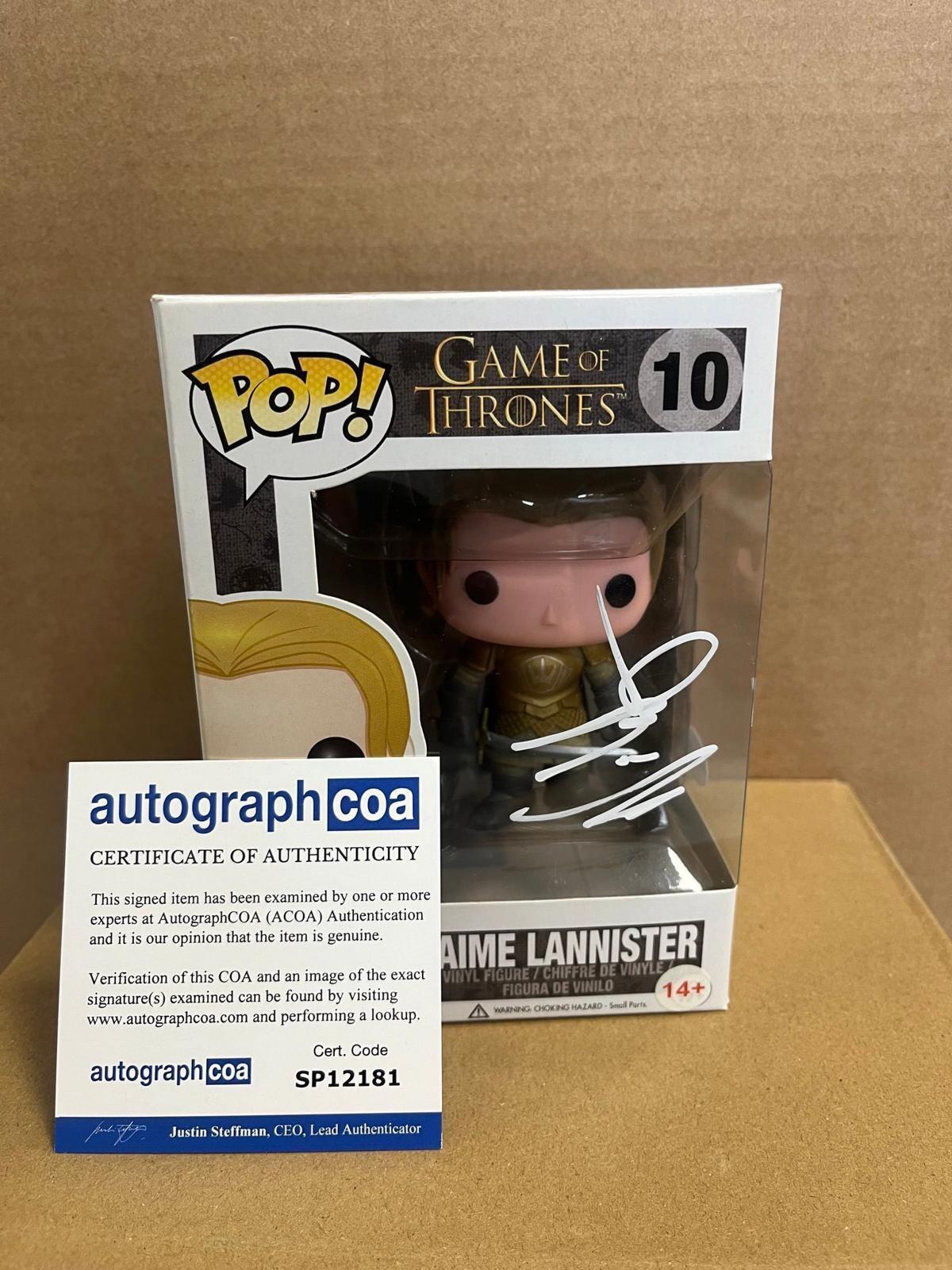Funko Pop! Television Game of Thrones Jaime Lannister Signed Nikolaj Coster-Waldau #35 WS