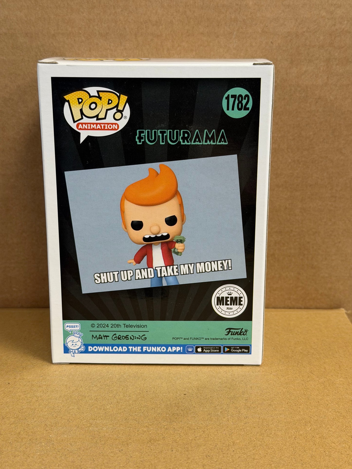 Funko Pop! Animation Futurama Philip J. Fry Signed Billy West COA #1755