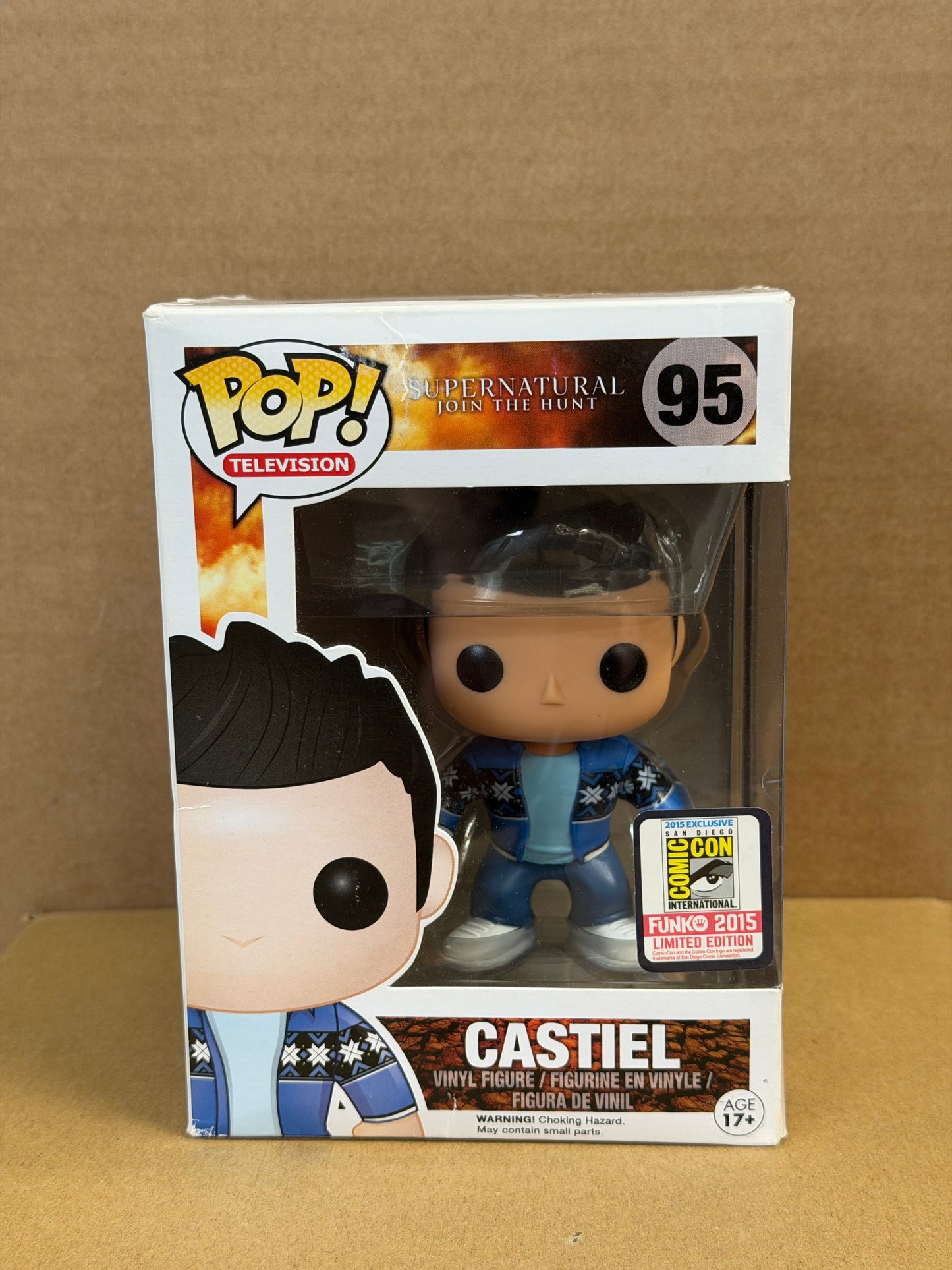 Funko Pop! Television Supernatural Castiel (French Mistake) #95 2015 SDCC Physical Sticker