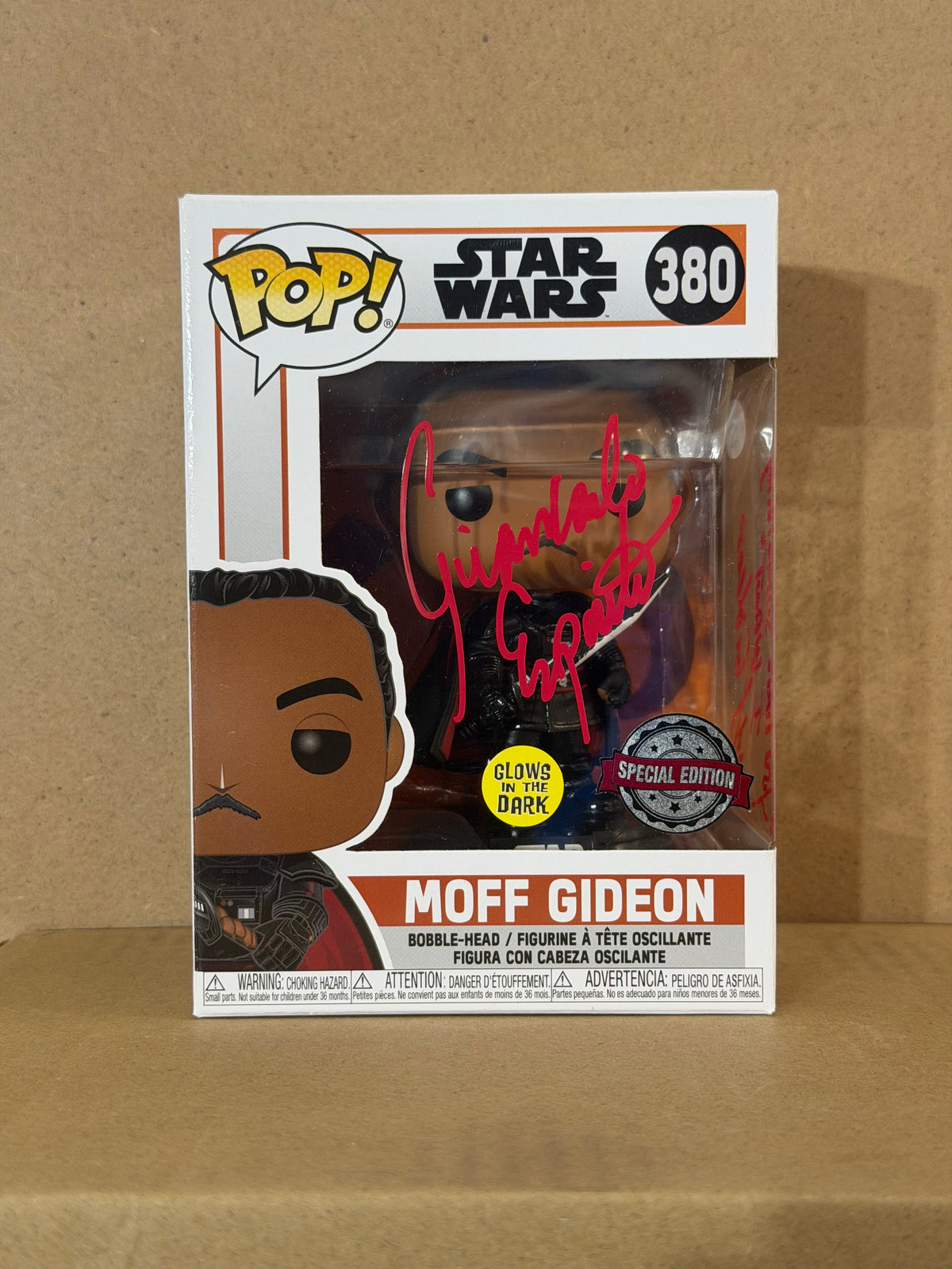 Funko Pop! Star Wars Moff Gideon Signed Giancarlo Esposito COA #380