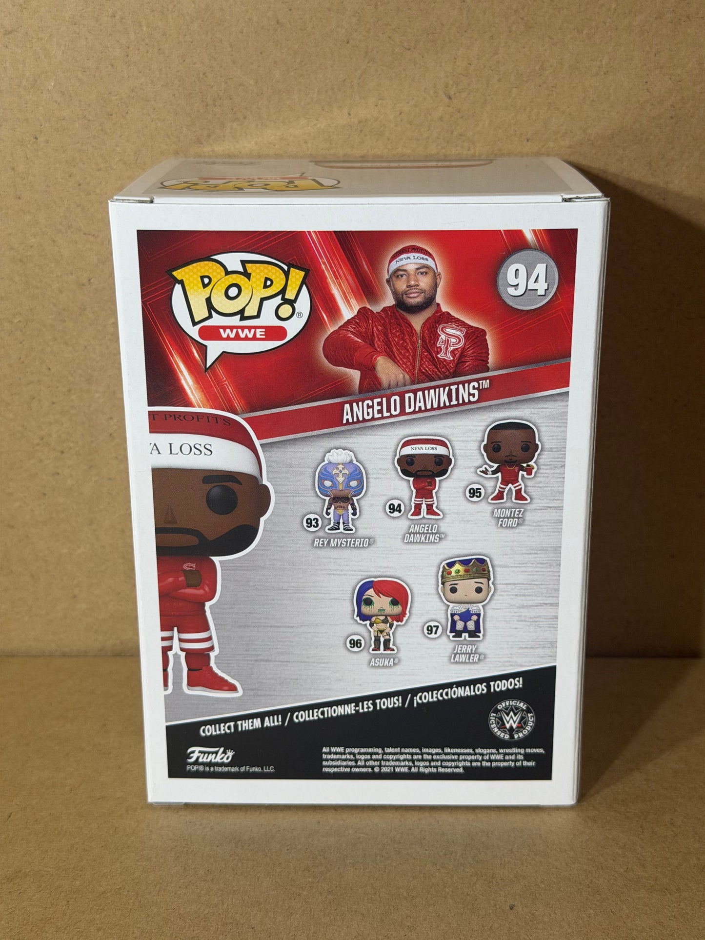 Funko Pop! WWE Angelo Dawkins Signed COA #94 Free Protector