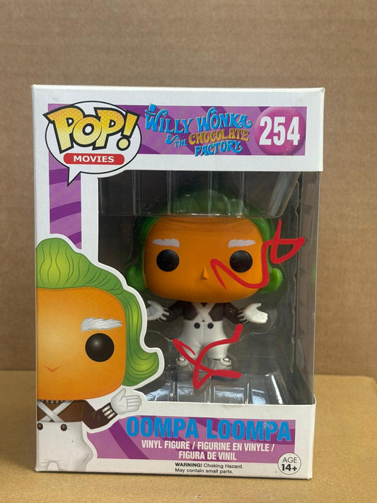 Funko Pop! Movies Willy Wonka Oompa Loompa Signed Hugh Grant COA #254 WS