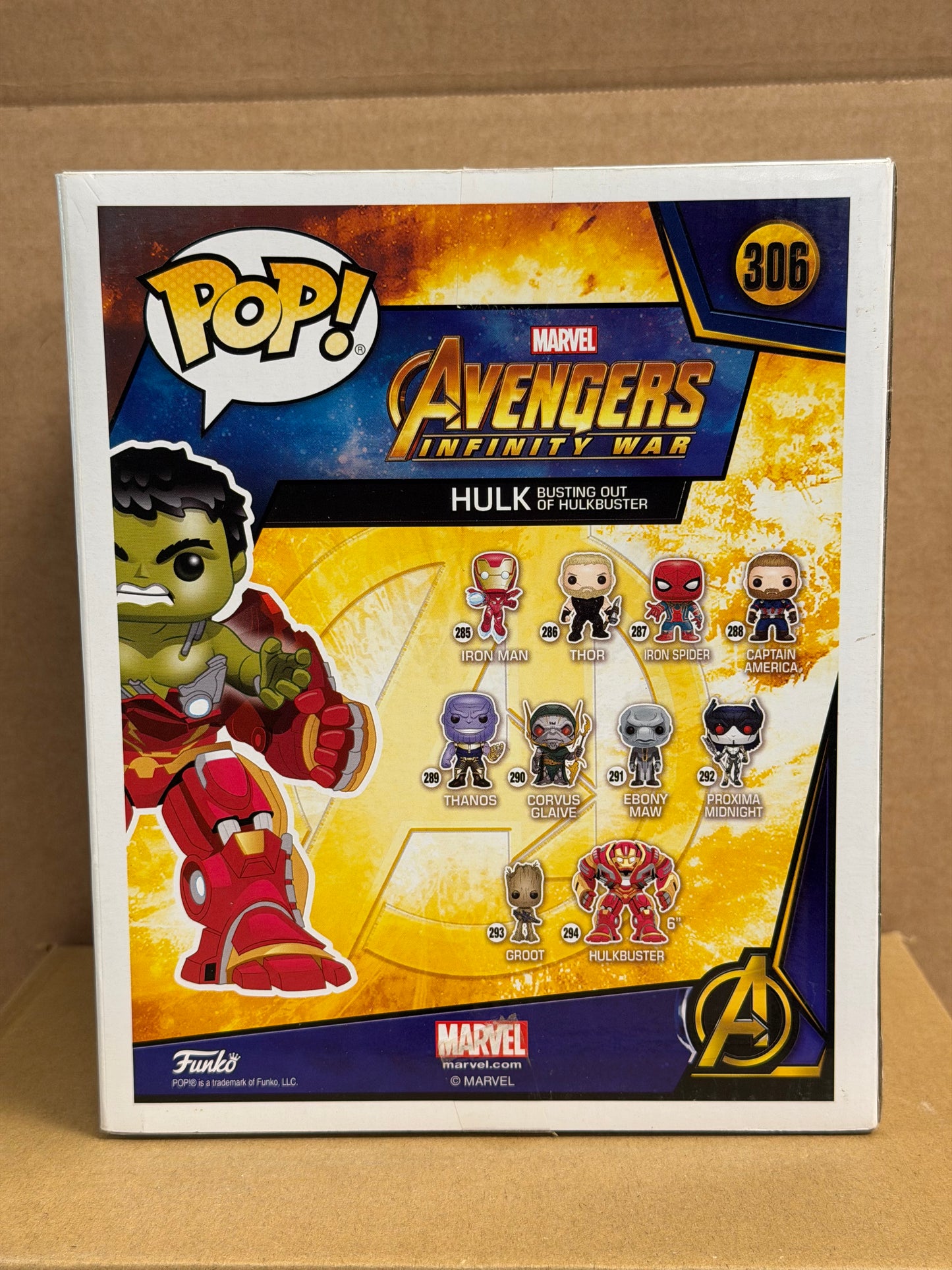 Funko Pop! Marvel Avengers Hulk Busting Out Of Hulkbuster #306 Special Edition