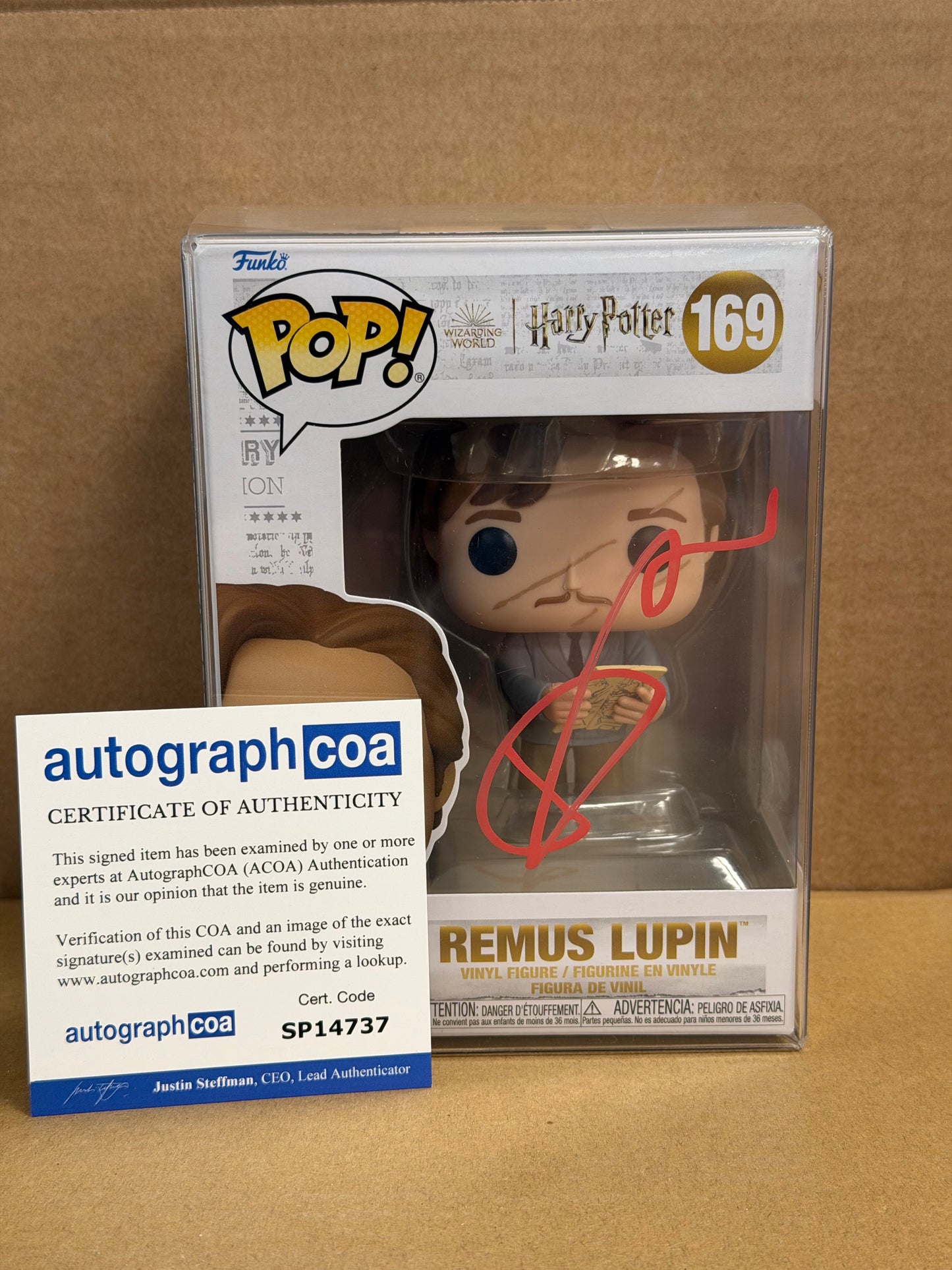 Funko Pop! Harry Potter Remus Lupin Signed David Thewlis COA #169