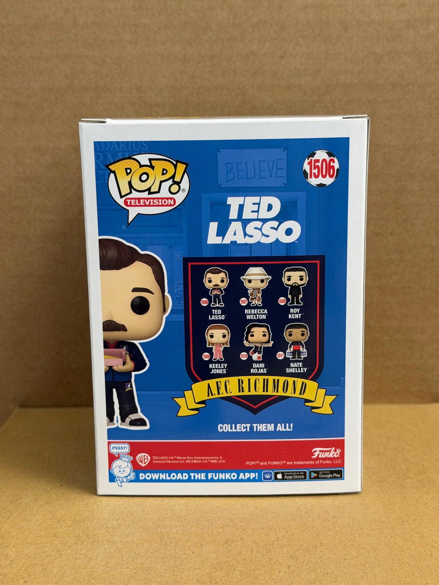 Funko Pop! Television Ted Lasso Signed Jason Sudeikis COA #1506 WS
