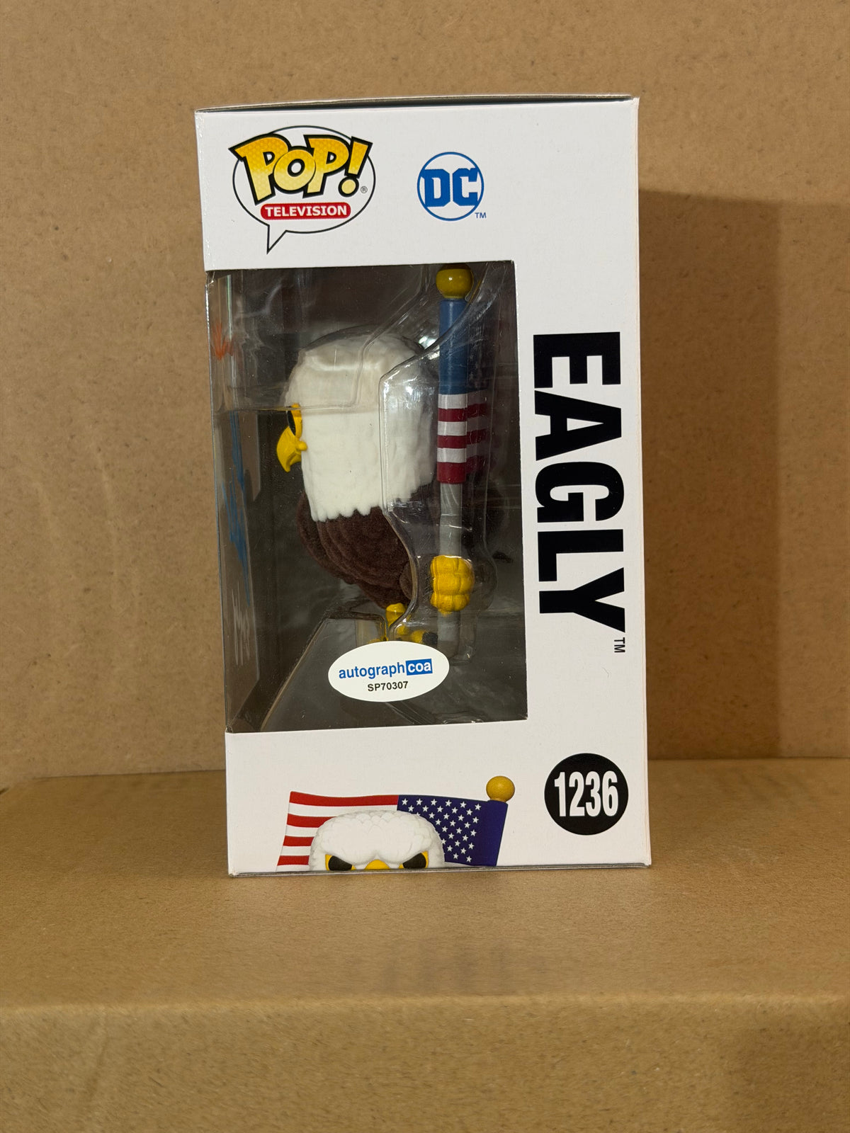 Funko Pop! Television Peacemaker Eagly Signed Dee Baker COA #1236