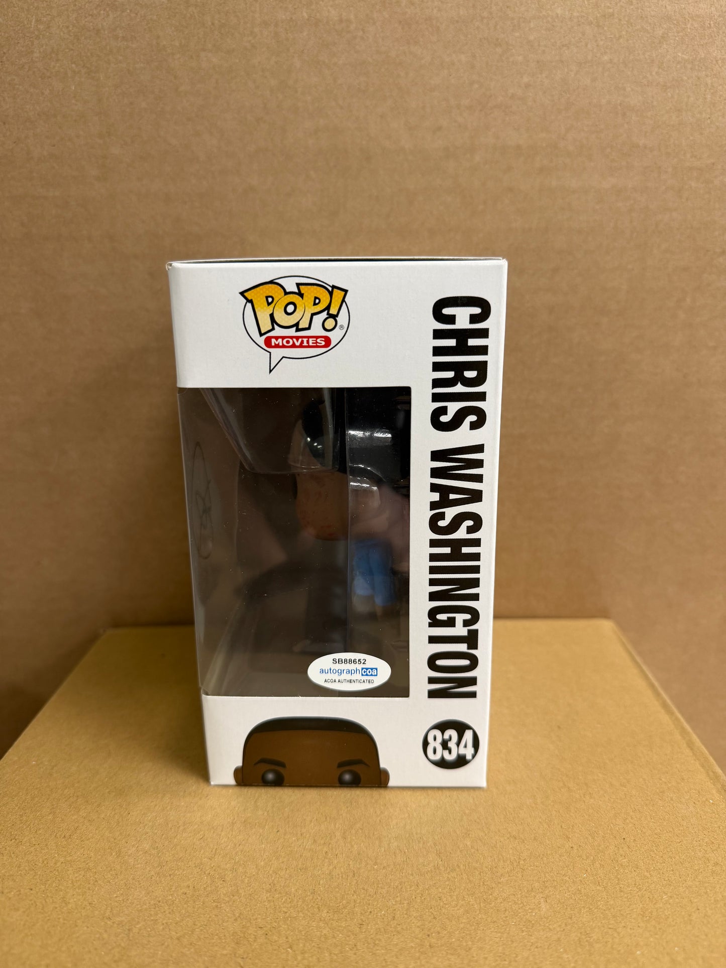 Funko Pop! Movies Chris Washington Get Out Signed Daniel Kaluuya COA #834 WS