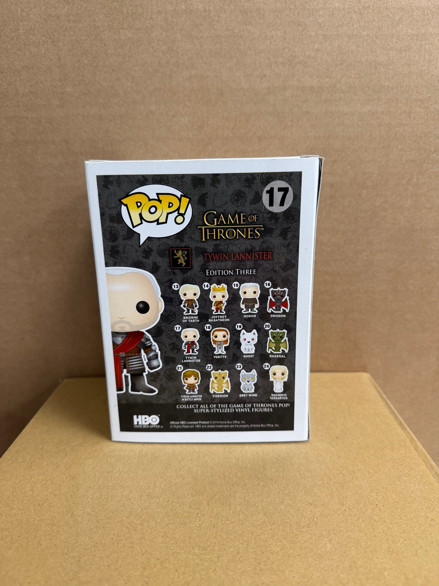 Funko Pop! Television Game Of Thrones Tywin Lannister COA #17 WS