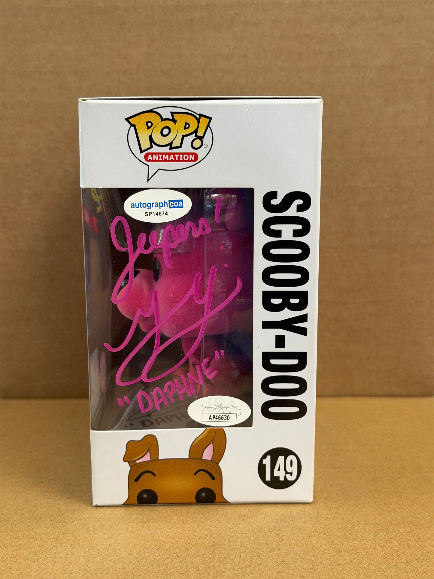 Funko Pop! Animation Scooby Doo #149 1000pcs Signed M.Lillard/Grey DeLisle COA