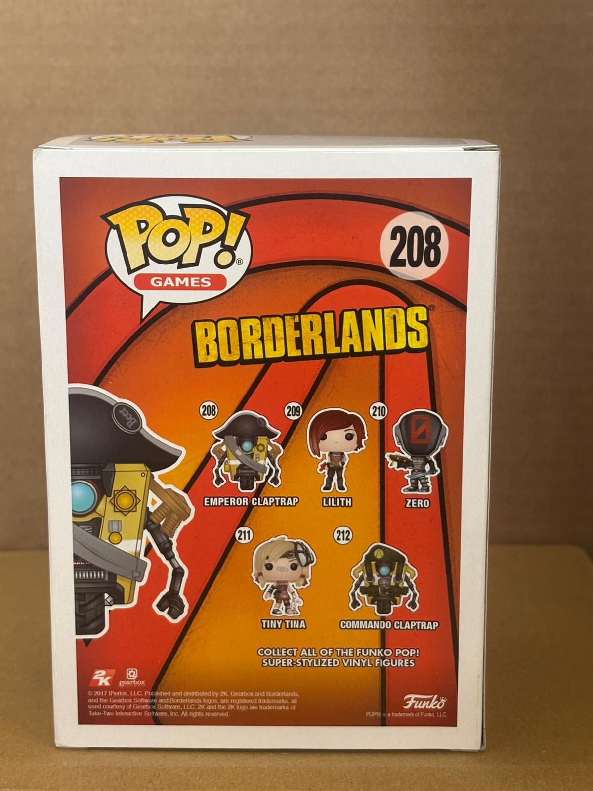 Funko Pop! Games Borderlands Emperor Claptrap #208