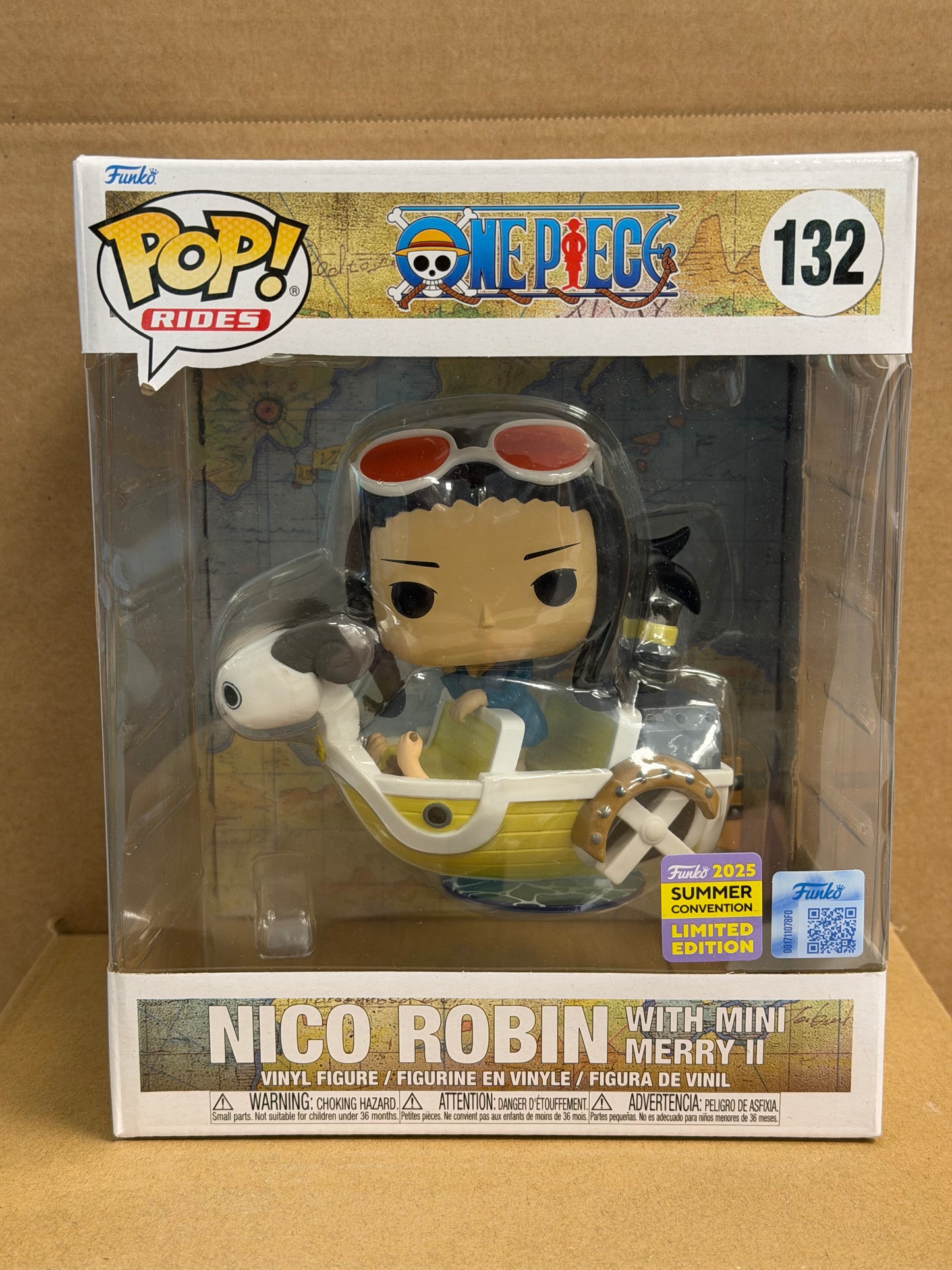 Funko Pop! Rides Anime One Piece Nico Robin With Mini Merry II #132 2025 Convention