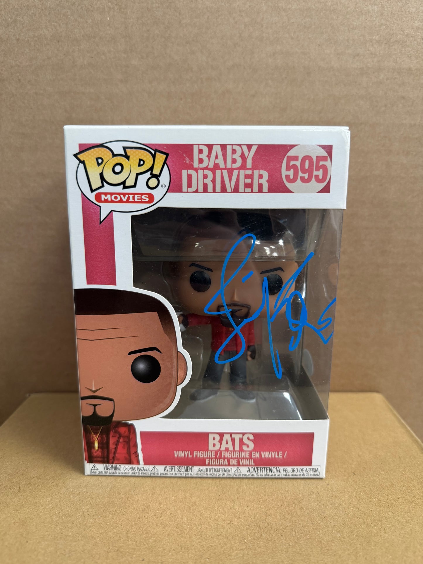 Funko Pop! Movies Baby Driver Bats Signed Jamie Foxx #595 COA WS