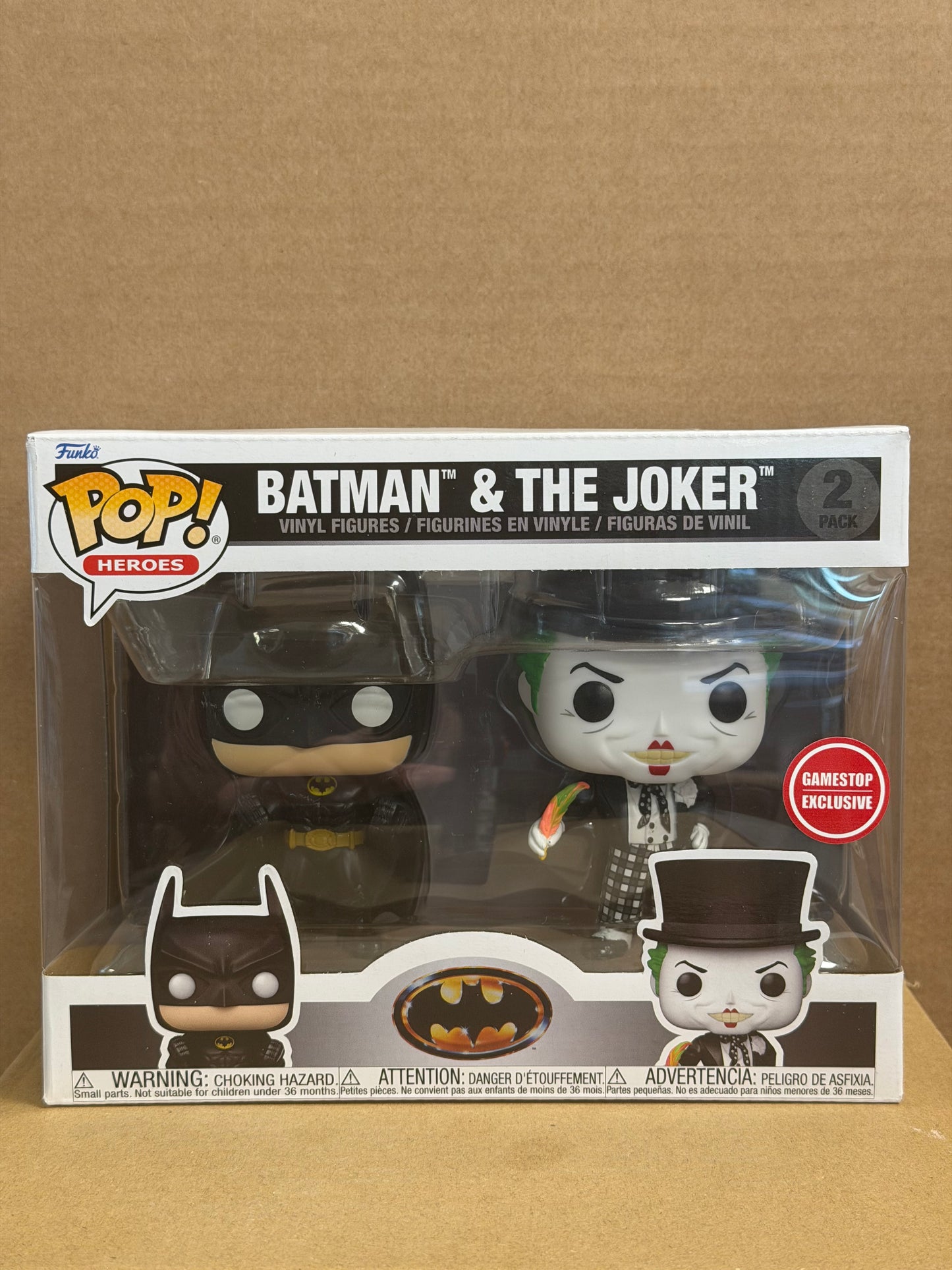 Funko Pop! Dc! Batman & The Joker 2  Pack GameStop Exclusive Protector