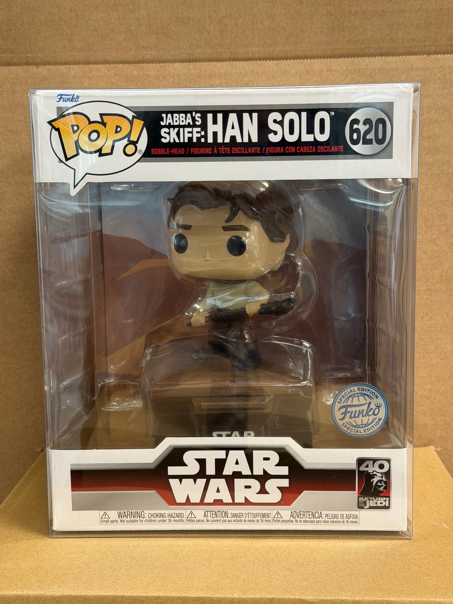 Funko Pop! Star Wars Jabba’s Skiff : Han Solo #620 Special Edition + Protector