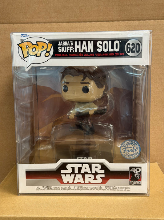 Funko Pop! Star Wars Jabba’s Skiff : Han Solo #620 Special Edition + Protector