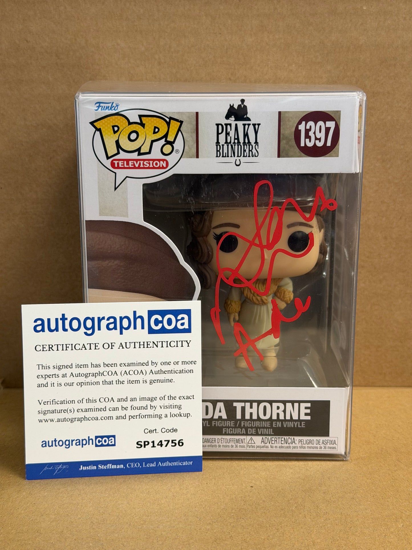 Funko Pop! Television Peaky Blinders Ada Thorne Signed Sophie Rundle COA #1397