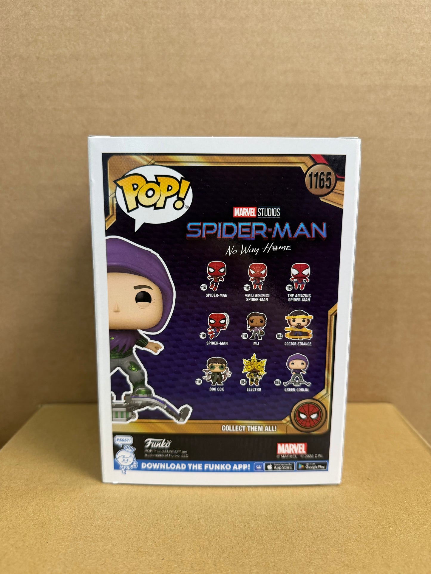 Funko Pop! Marvel Green Goblin Signed Willem Dafoe #1165 COA WS