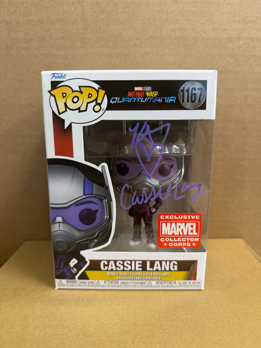 Funko Pop! Marvel Cassie Lang Signed Kathryn Newton #1167 COA