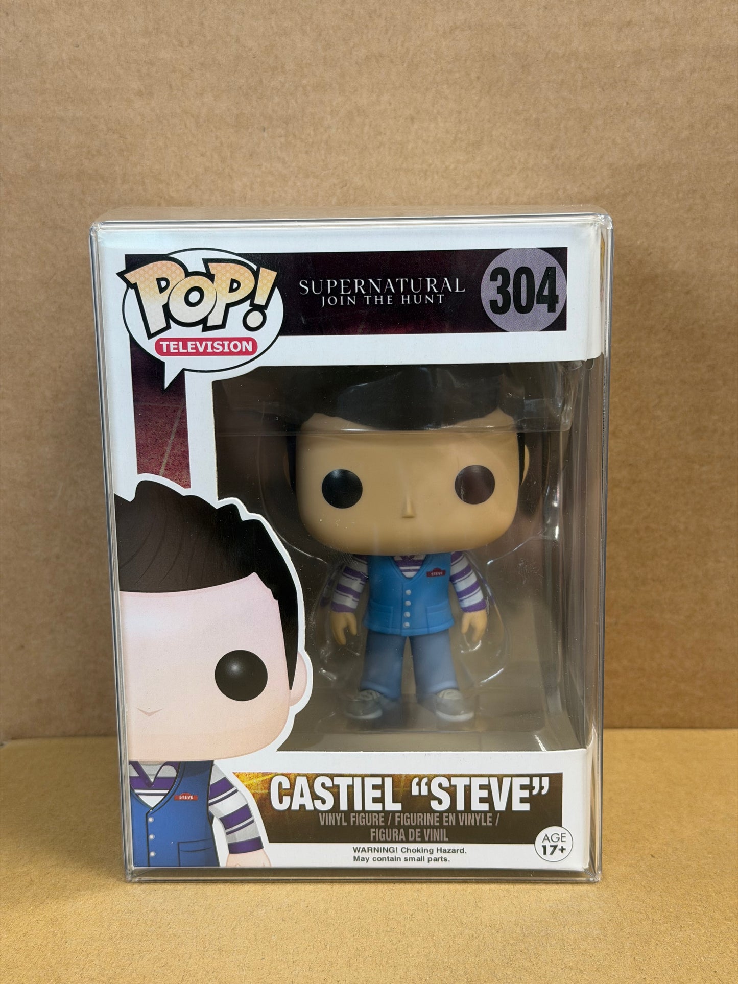 Funko Pop! Television Supernatural Castiel “Steve” #304 Slight Front Faded