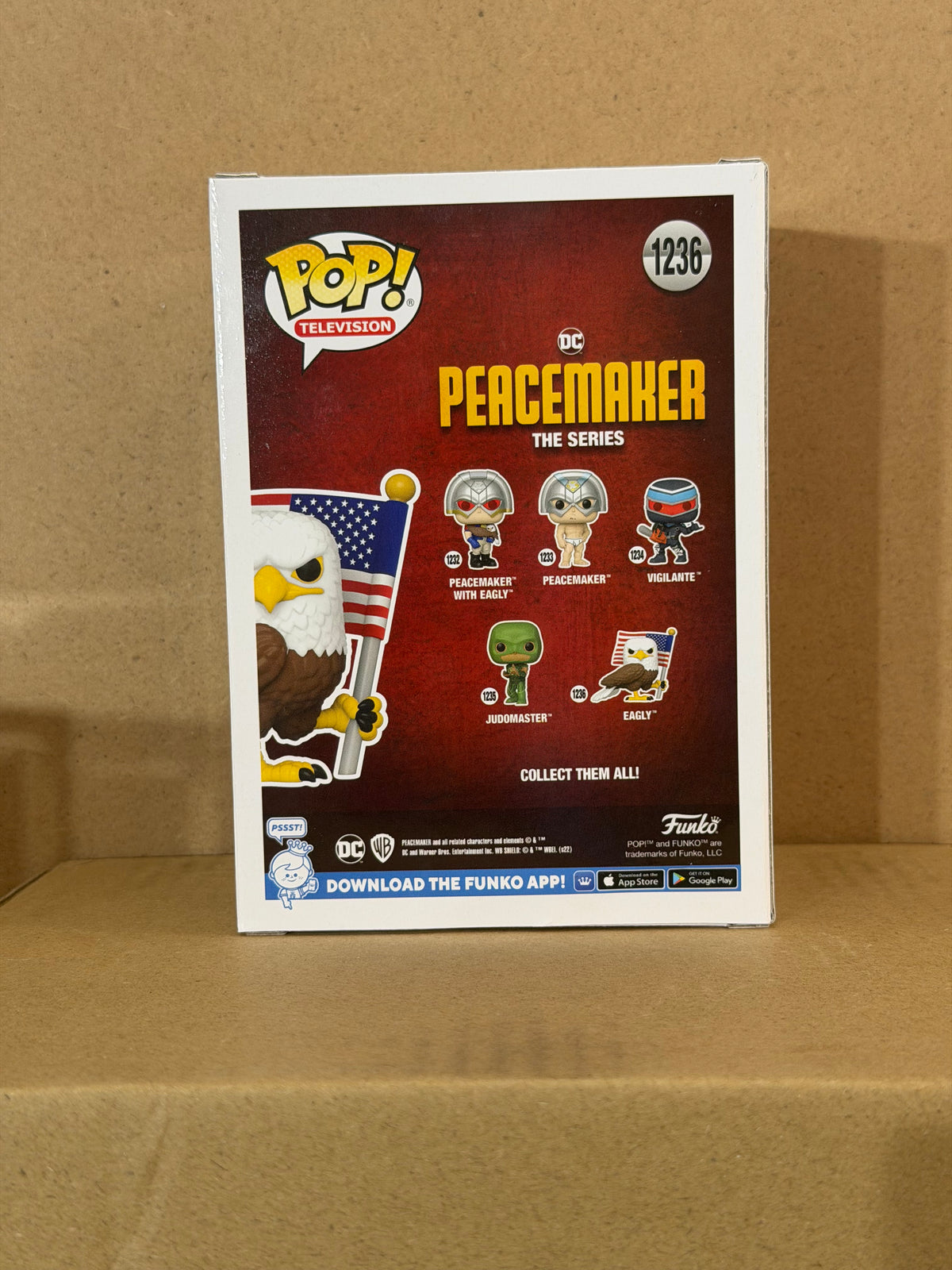 Funko Pop! Television Peacemaker Eagly Signed Dee Baker COA #1236