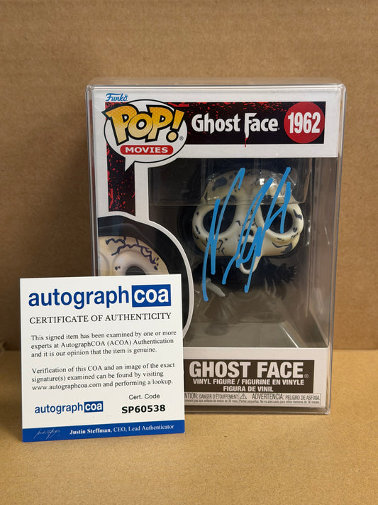 Funko Pop! Movies Ghost Face Signed Neve Campbell ‘Sidney Prescott’ COA #1962
