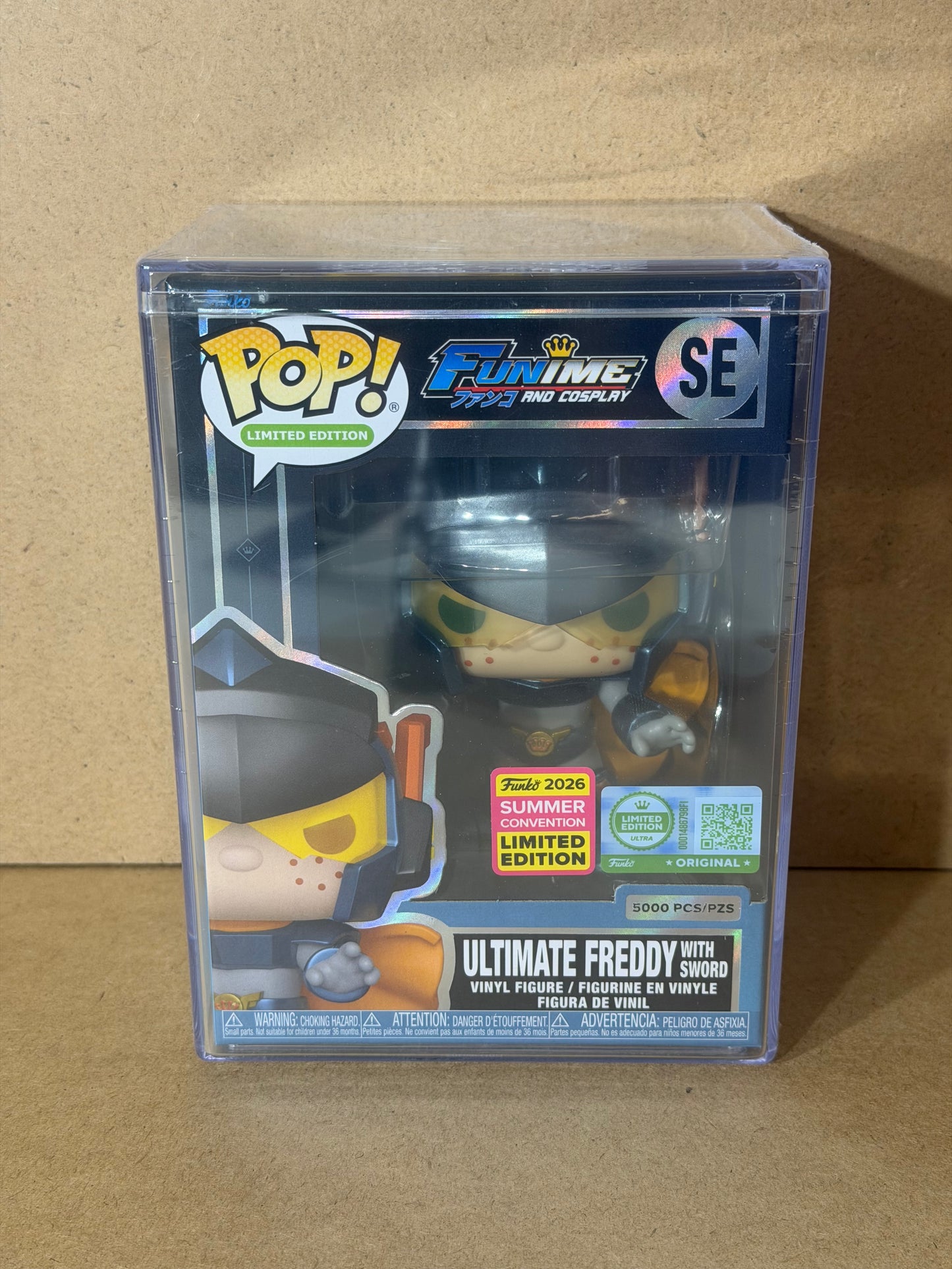 Funko Pop! Funime And Cosplay Ultimate Freddy With Sword 5000pcs LE SDCC Exclusive