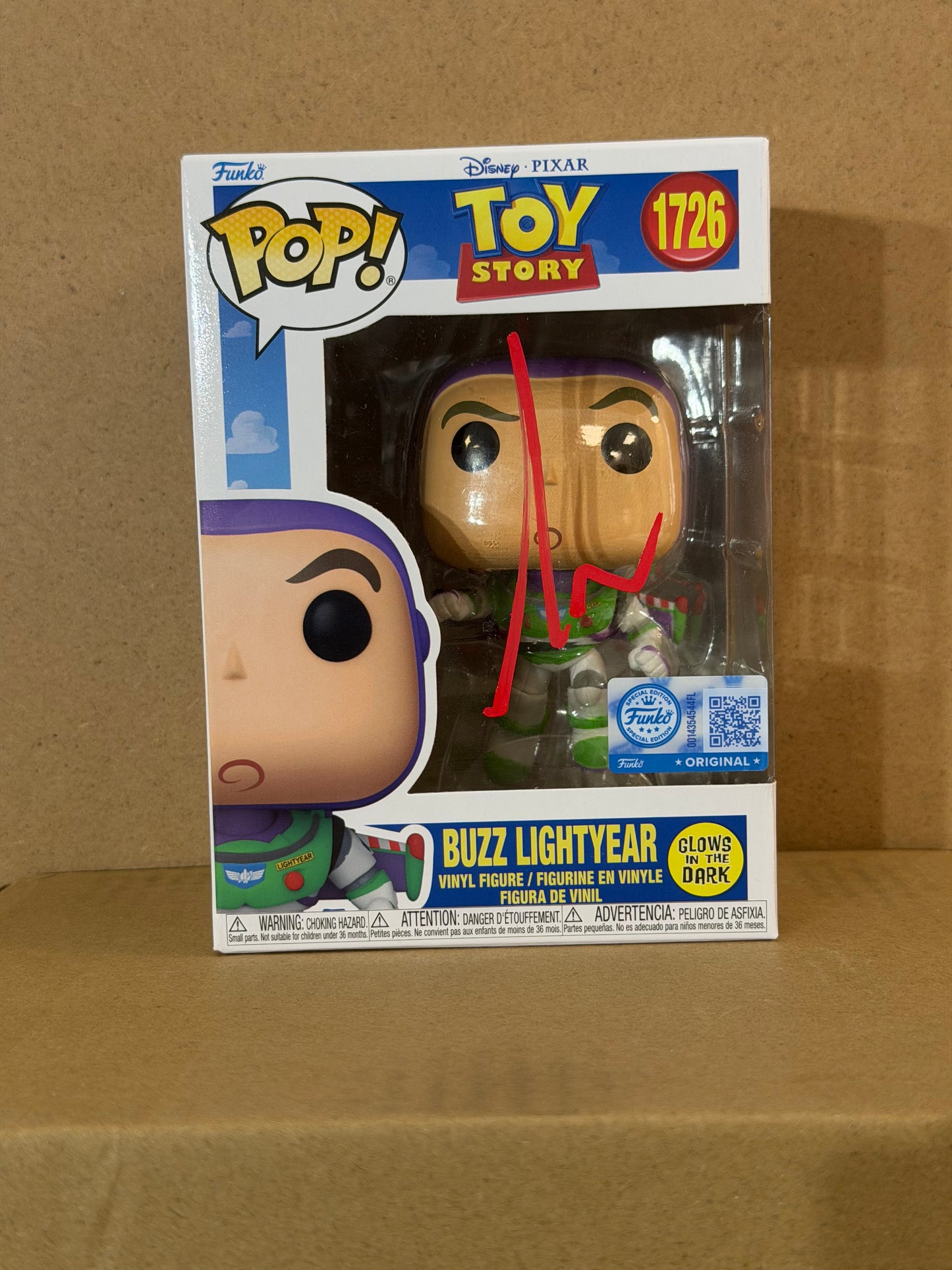 Funko Pop! Disney Toy Story Buzz Lightyear Signed Tim Allen COA #1726