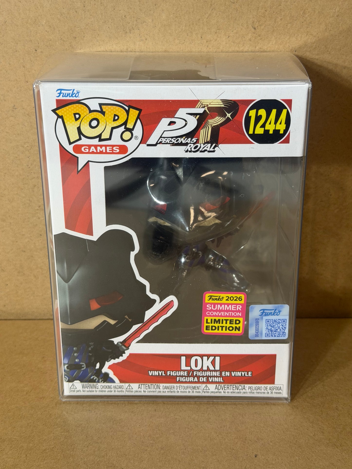 Funko Pop! Games Persona 5 Loki #1244 2026 SDCC Exclusive Free Protector