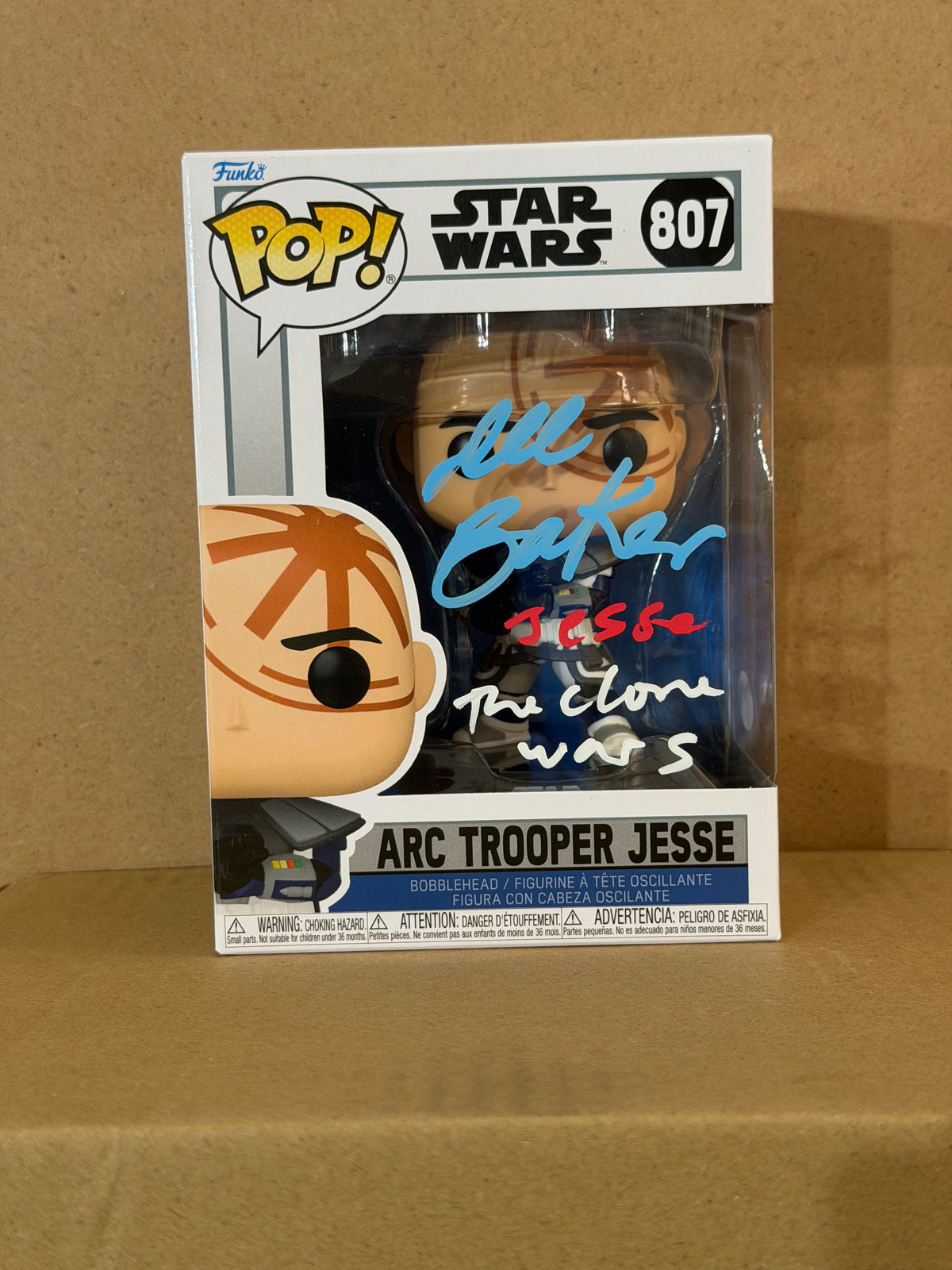 Funko Pop! Star Wars Arc Trooper Jesse Signed Dee Baker COA #807