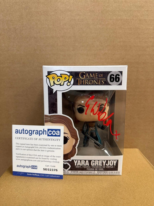 Funko Pop! Television Game of Thrones Yara Greyjoy #66 Signed By Gemma Whelan Vinyl Figure