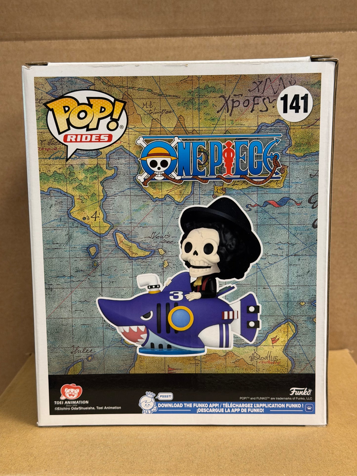 Funko Pop! Rides Anime One Piece Brook W/ Shark Submerge #141 NYCC Exclusive