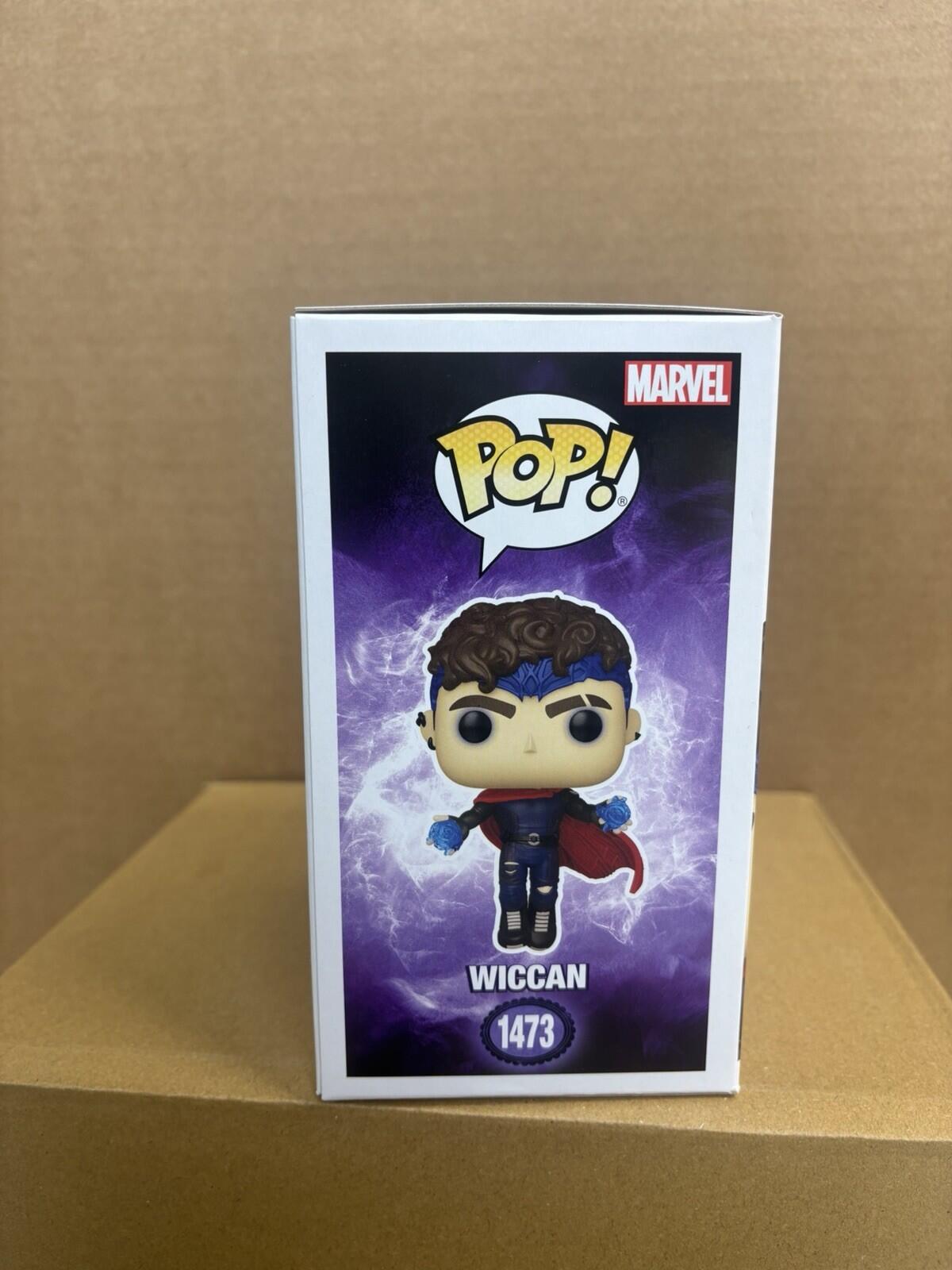 Funko pop! Marvel Wiccan #1473 Signed Joe Locke | WS | ACOA | Free Protector