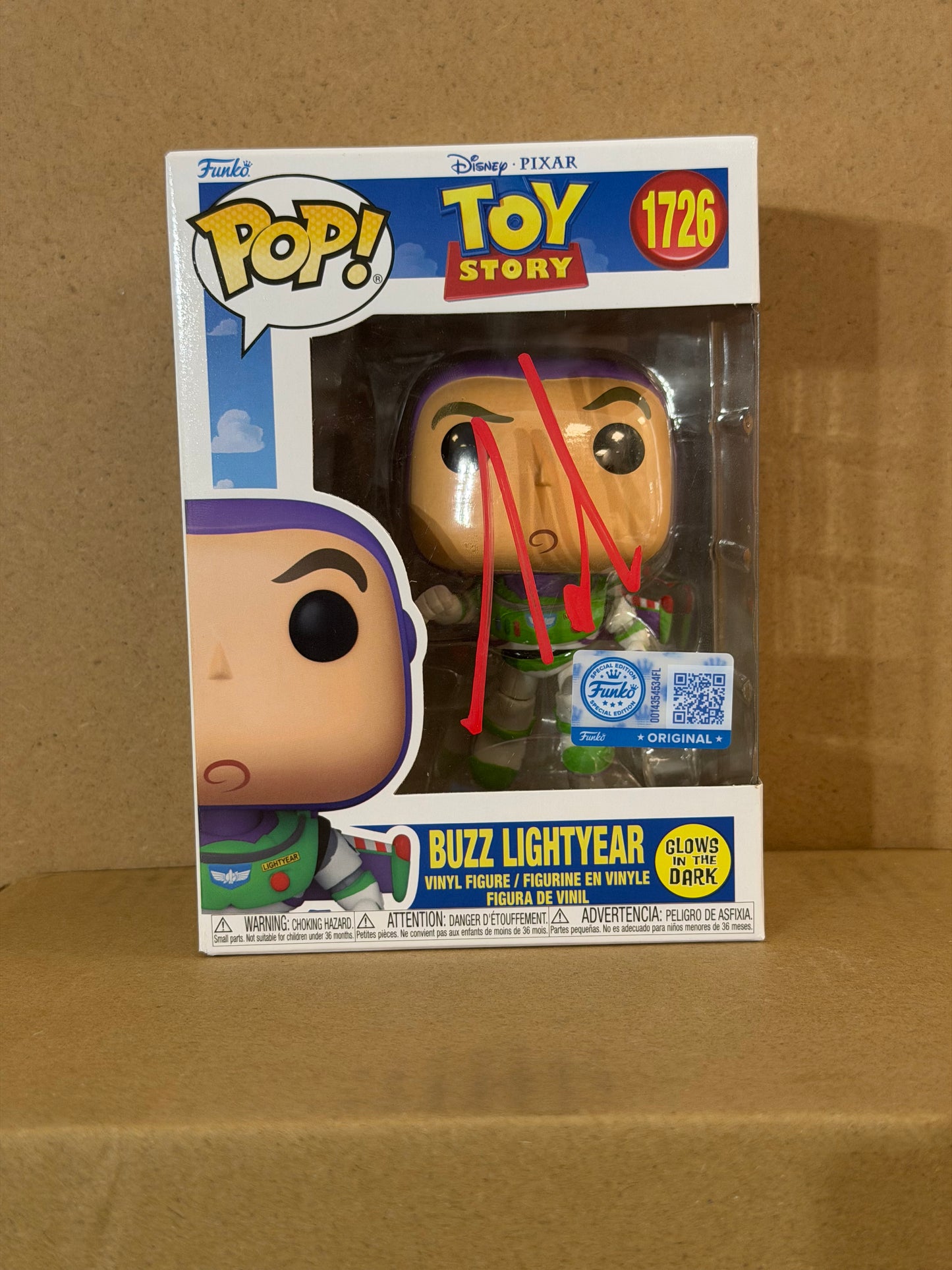 Funko Pop! Disney Toy Story Buzz Lightyear Signed Tim Allen COA #1726