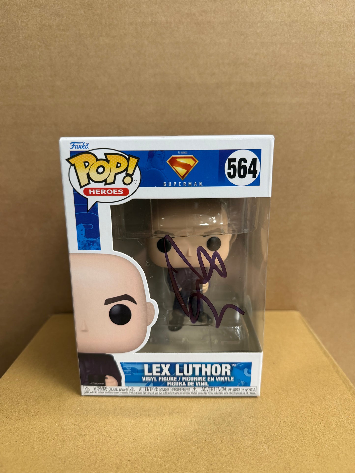 Funko Pop! DC! Lex Luthor Signed Nicholas Holt COA #564 WS Sharpie