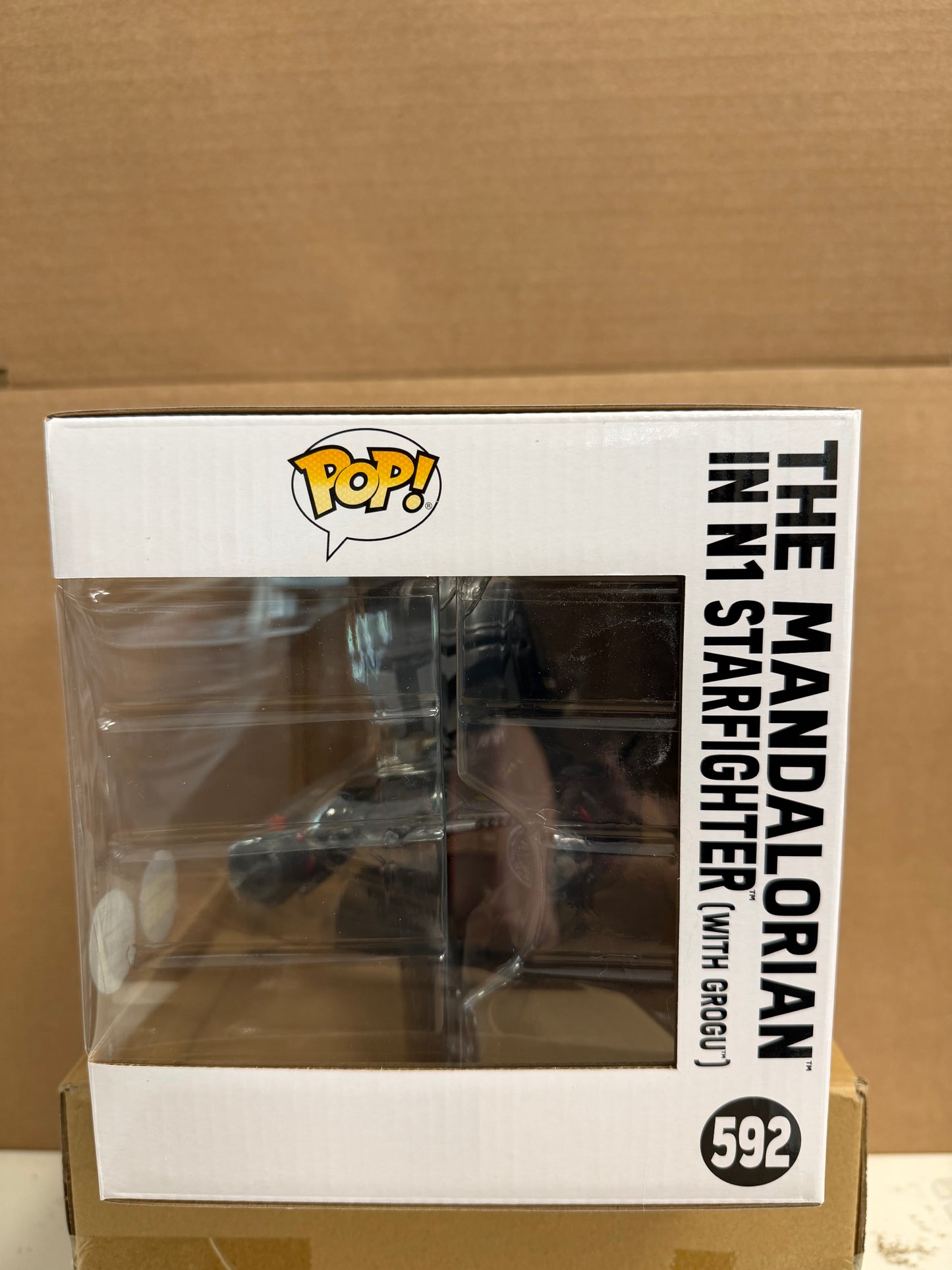 Funko Pop! Star Wars The Mandalorian In N1 Starfighter (With Grogu) + Protector