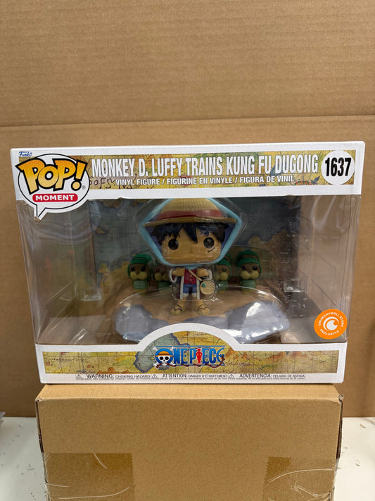 Funko Pop! Moment Anime One Piece Monkey D. Luffy Trains Kung Fu Dugong #1637 Crunchyroll