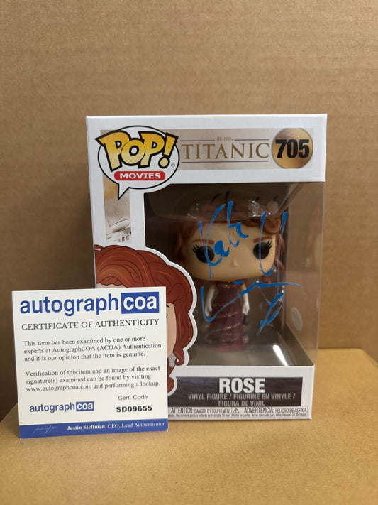 Funko Pop! Movies Titanic Rose Signed By Kate Winslet #705 COA WS