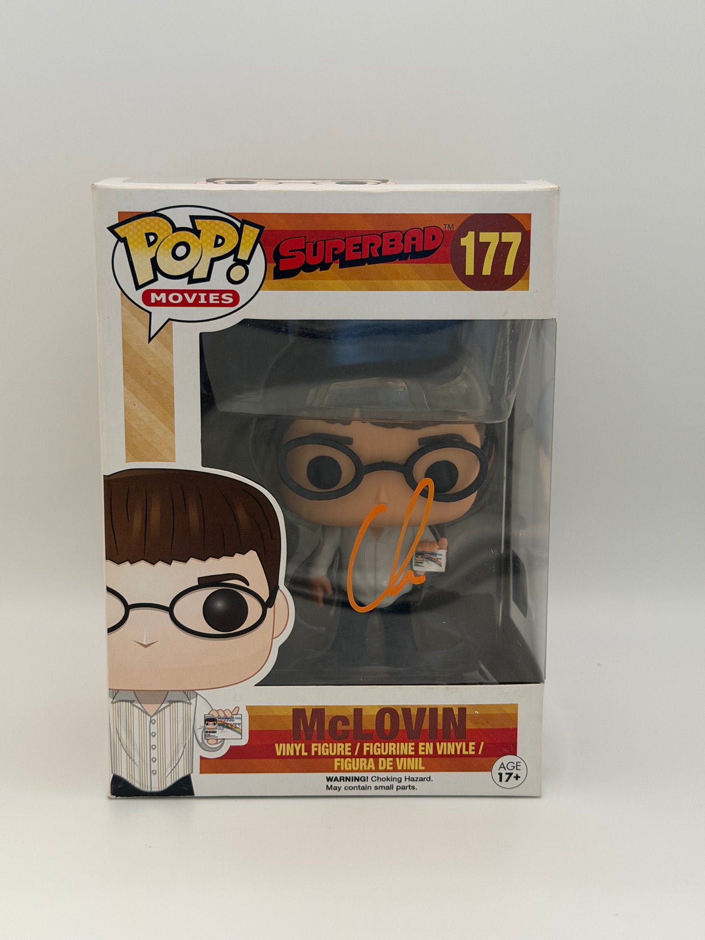 Funko Pop! Movies Superbad McLovin Signed Christopher Mintz-Plasse COA #177