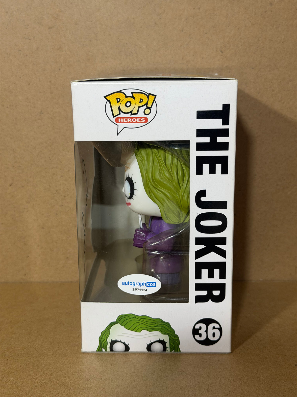 Funko Pop! DC! The Dark Knight The Joker Signed Director Christopher Nolan COA #36