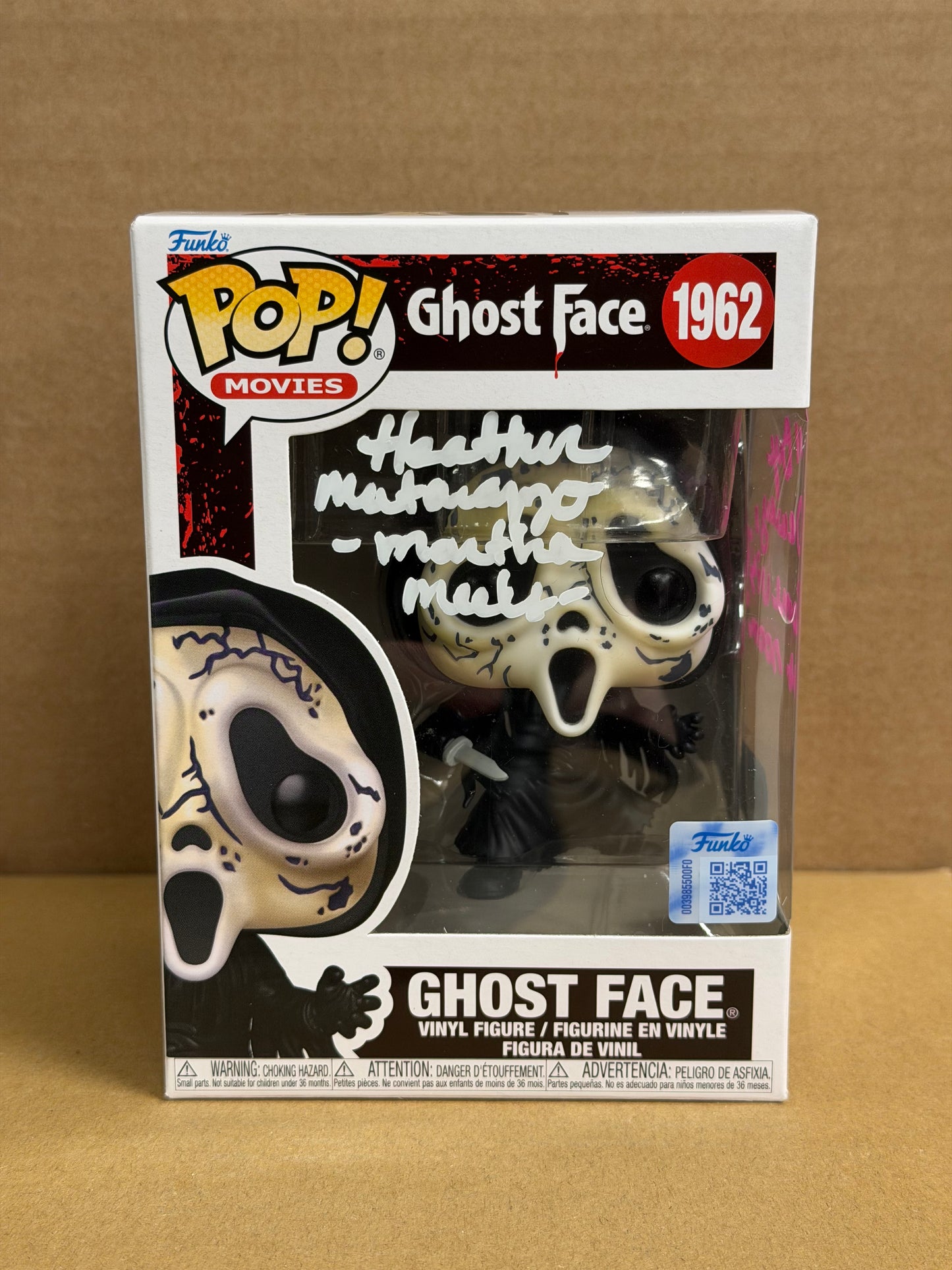 Funko Pop! Movies Scream Ghost Face Signed Heather Mattarazo ‘Martha Meeks’ COA #1962