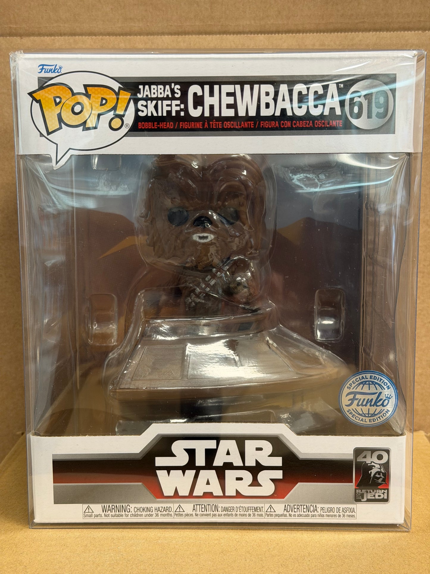 Funko Pop! Star Wars Jabba’s Skiff Chewbacca #619 Special Edition + Free Protector
