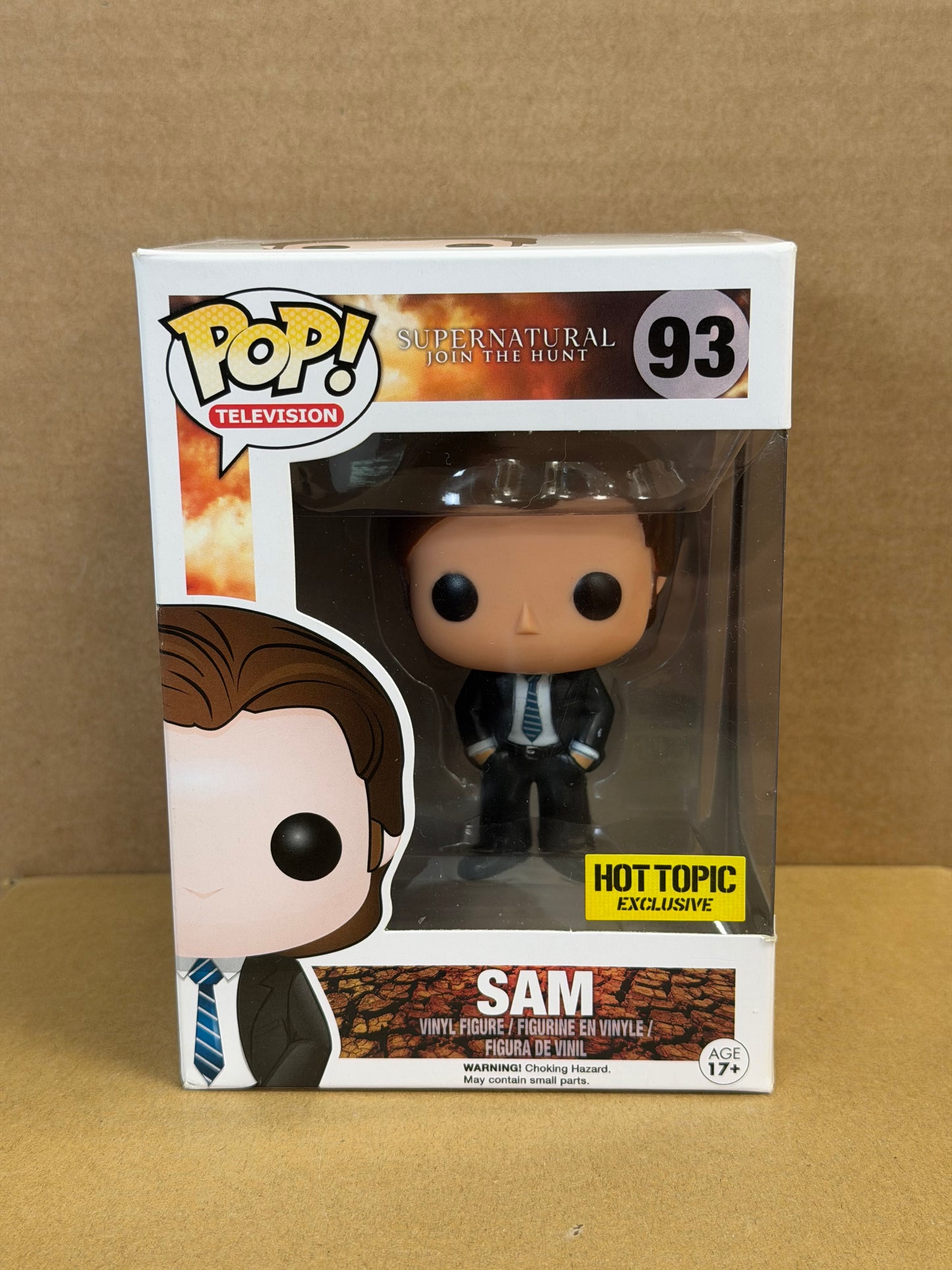 Funko Pop! Television Supernatural Sam #93 FBI Agent Hot Topic Exclusive