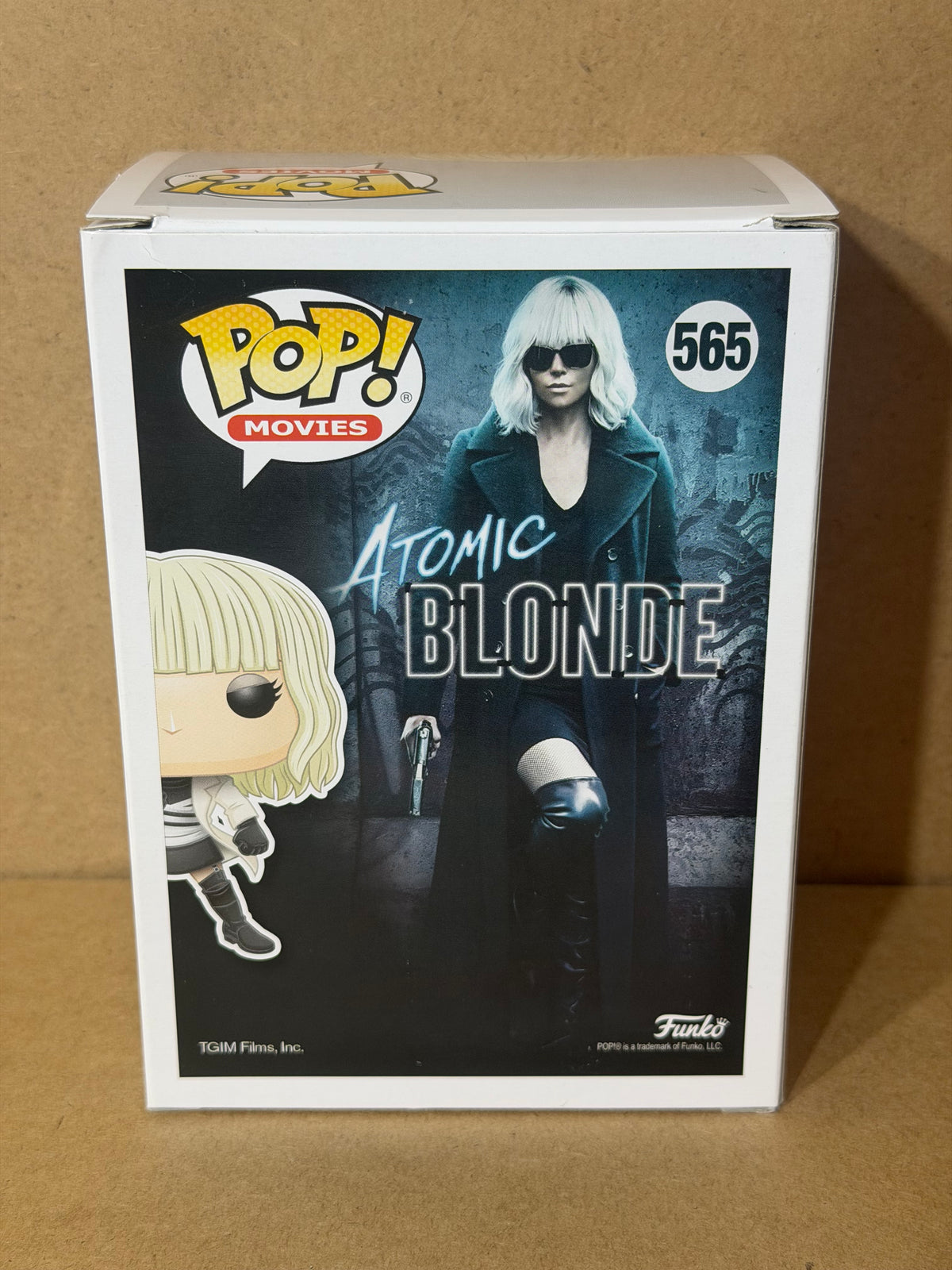 Funko Pop! Movies Atomic Blonde Chase Signed Charlize Thezron COA #565
