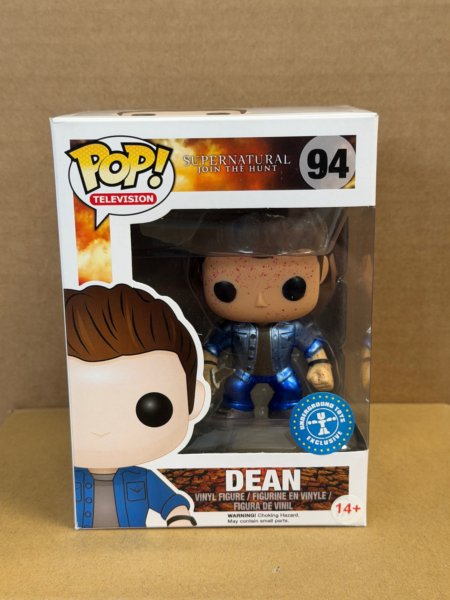 Funko Pop! Television Supernatural Dean #94 Bloody Metallic Underground Toys