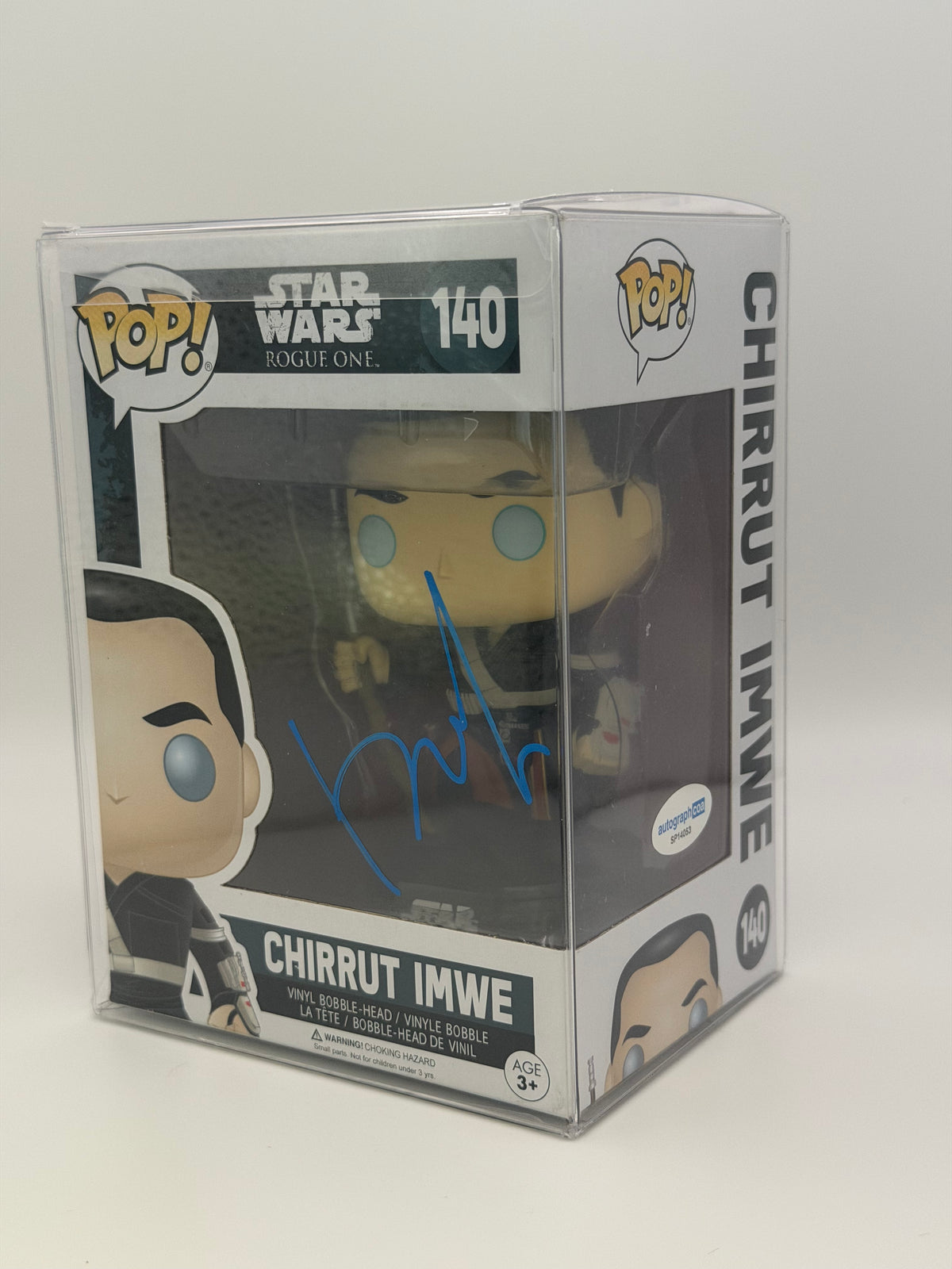 Funko Pop! Star Wars Chirrut Imwe Signed Donnie Yen COA #140