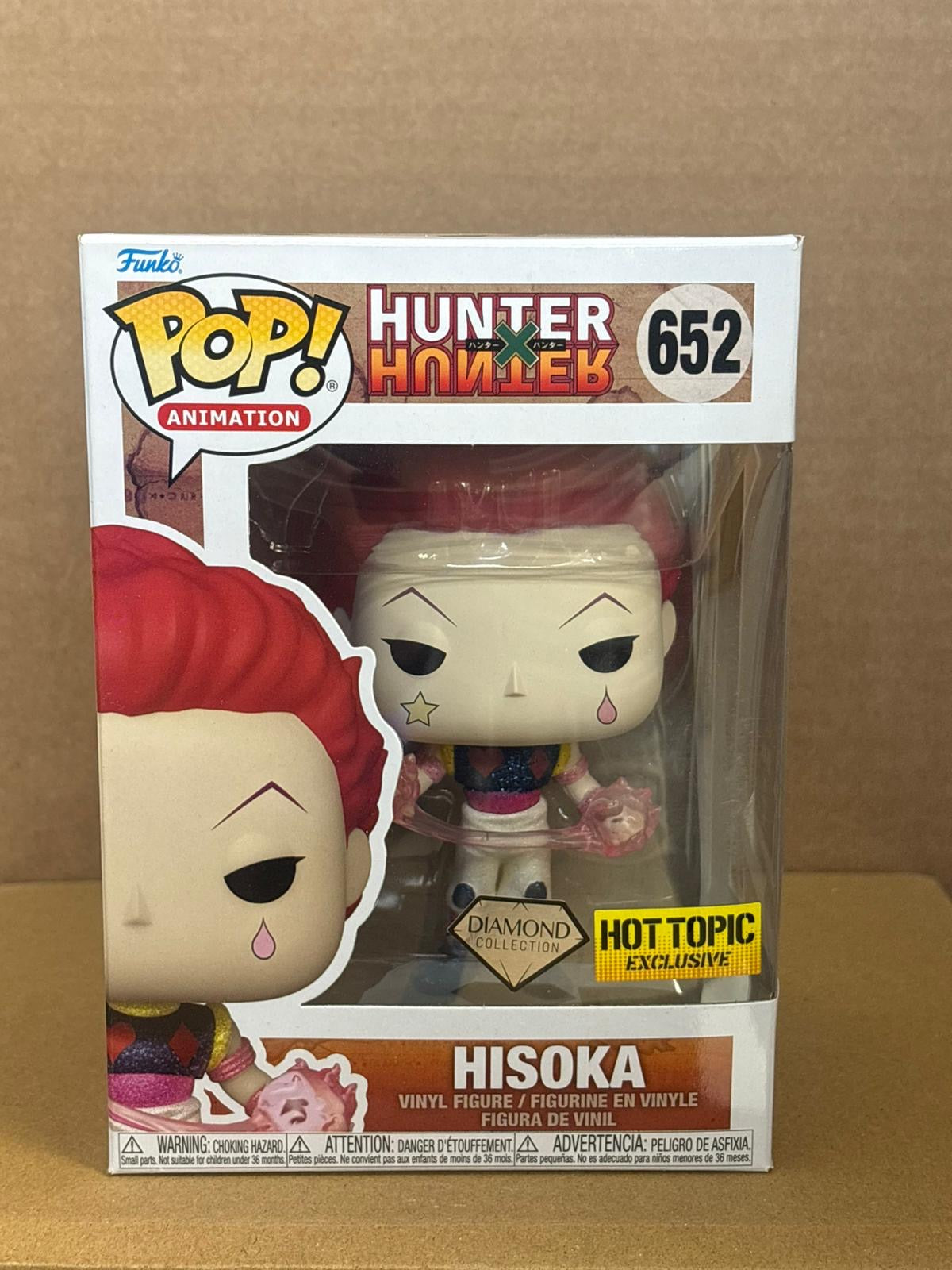 Funko Pop! Anime Hunter x Hunter Hisoka #652 Hot Topic Diamond Exclusive