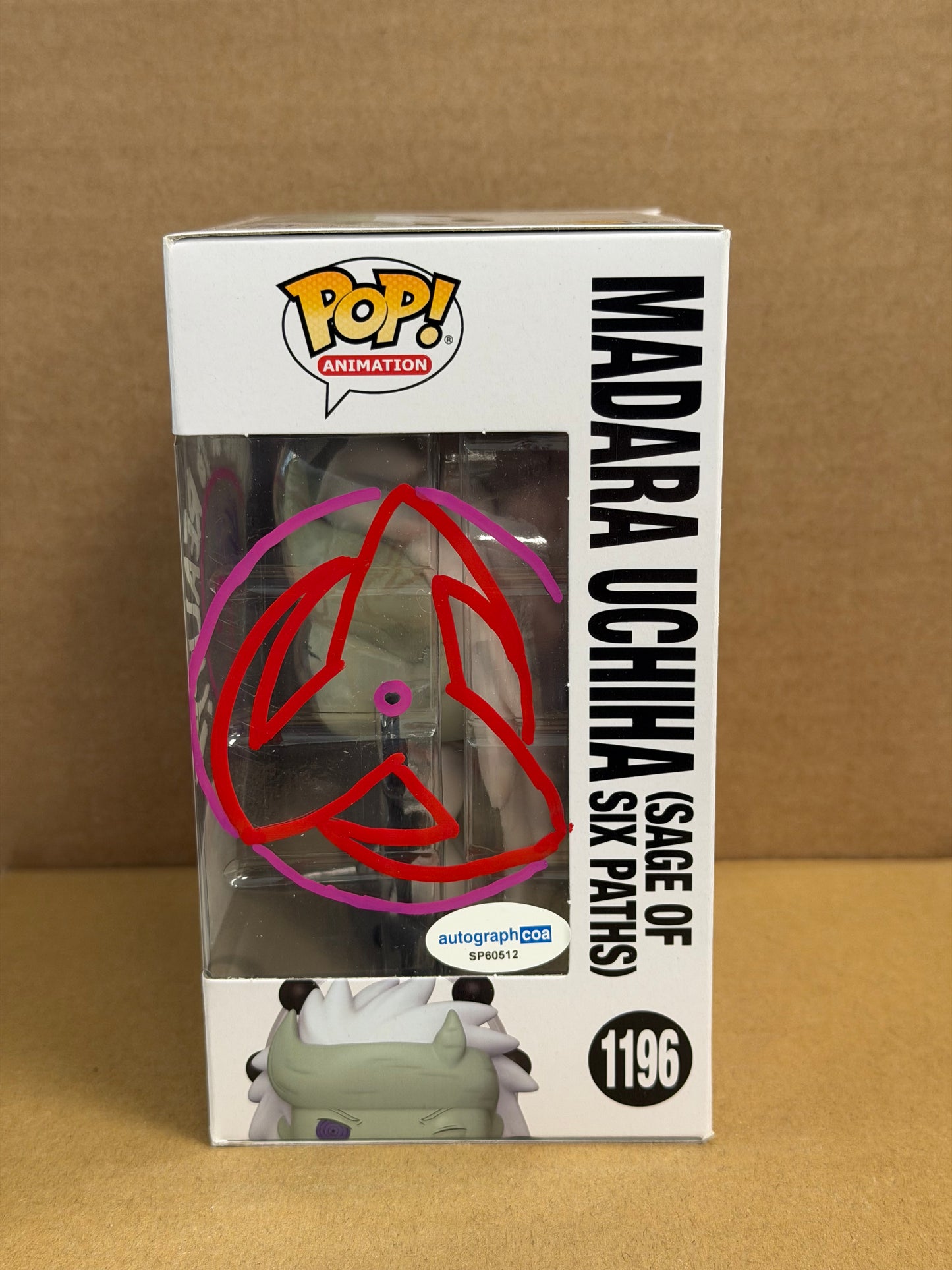 Funko Pop! Anime Naruto Shippuden Madura Uchiha Signed Neil Kaplan COA #1196